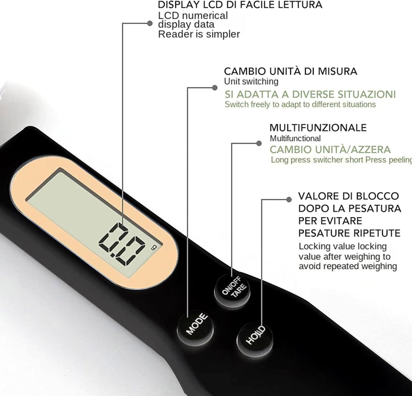 Balance de cuisine numérique LCD